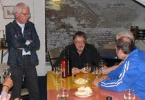 Geanimeerde discussie met de wijngaardeniers van wijngaard Victor. Foto: Ruud Werner